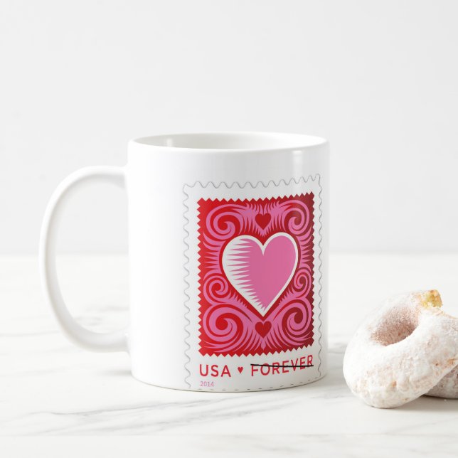 La tasse d'amour emboutissent pour toujours (Avec donut)