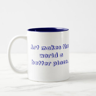 La tasse de bicyclette avec le "art font au monde