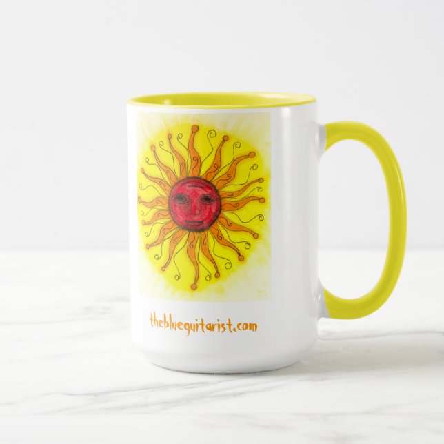 La tasse de café bleue de "cadran solaire" de (Droite)