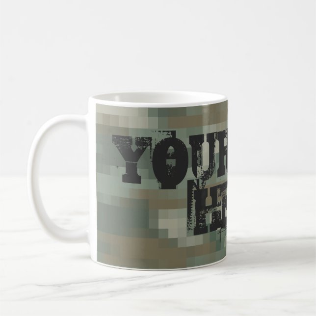 La tasse de café de camouflage de pixel de (Gauche)