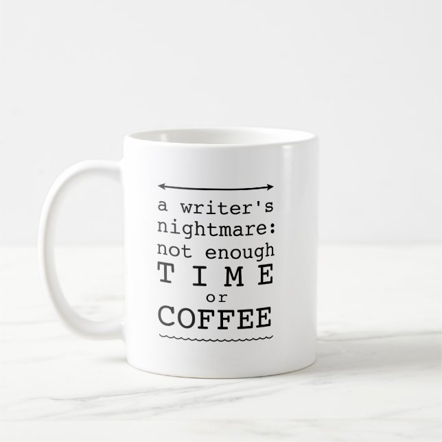 La tasse de café de cauchemar de l'écrivain (Gauche)