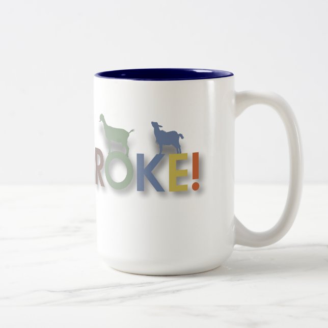 la tasse de café de chèvre, chèvre a cassé le logo (Droit)