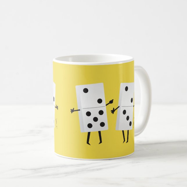 La tasse de café de danse de domino (Devant droit)