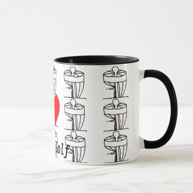 La tasse de café de golf de disque de ♥ d'I (Droite)