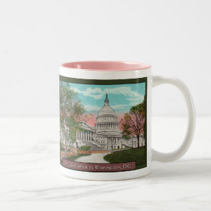 La tasse de café vintage de capitol des États-Unis
