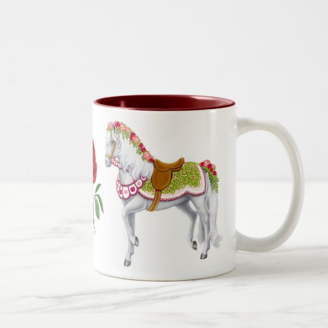 La tasse de cheval de rose (Droit)