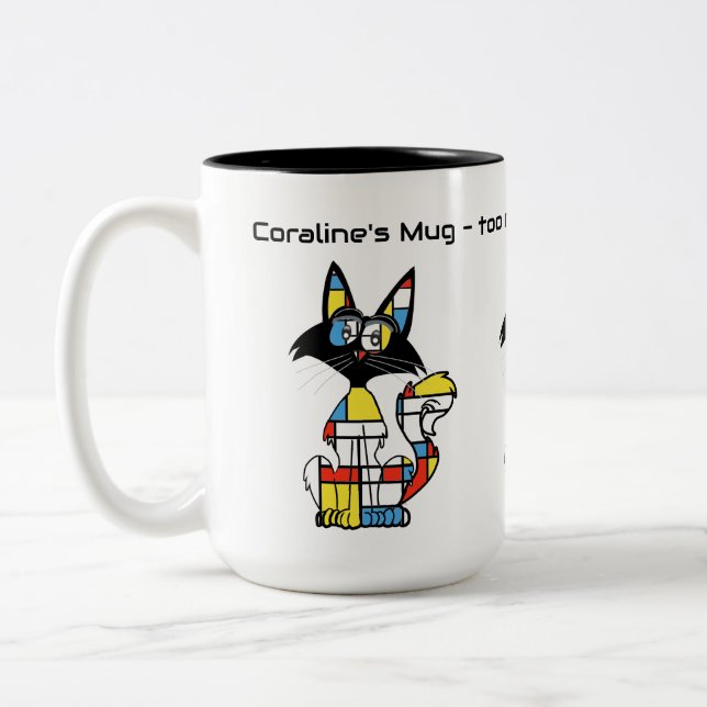 La tasse de Coraline - trop d'art ou trop de chats (Gauche)