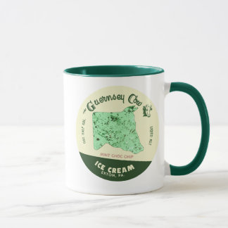 La tasse de crème glacée de puce de chocolat de