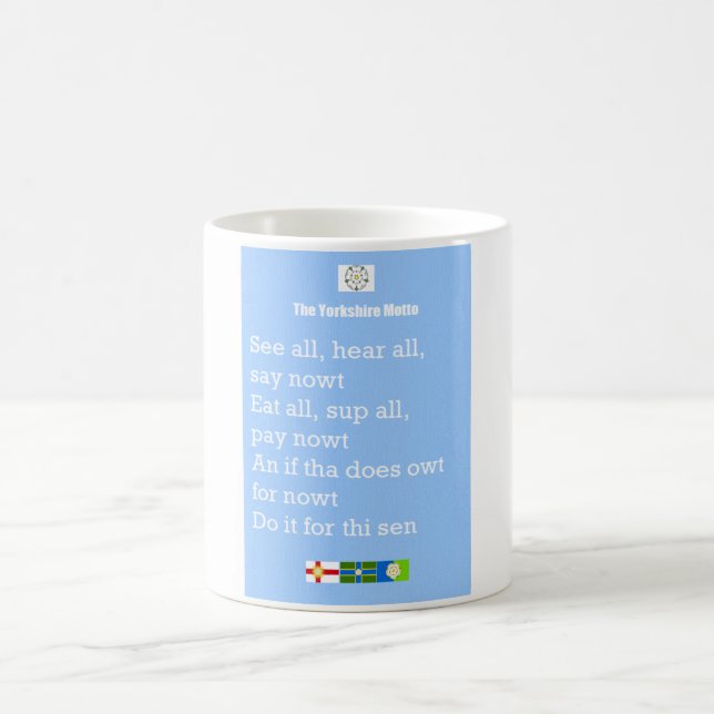 La tasse de devise de Yorkshire, grande idée de (Centre)