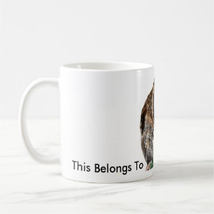 La tasse de hibou avec "ceci appartient à l'un"