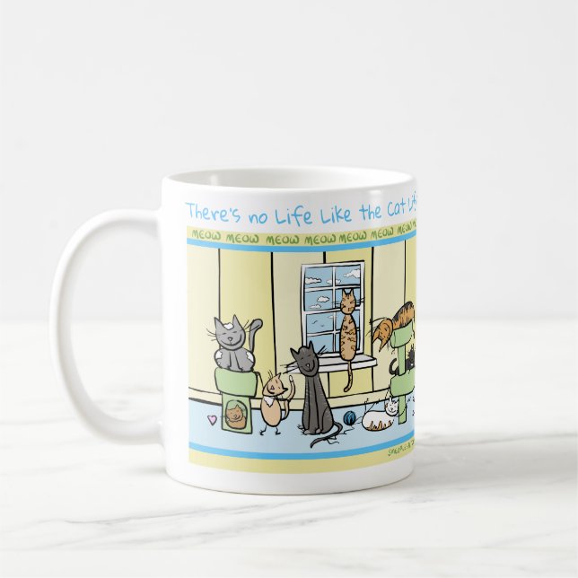 La tasse de l'amoureux des chats de la vie de chat (Gauche)