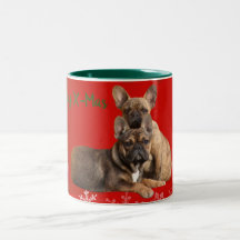 La Tasse de Noël du bulldog français