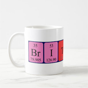 La tasse de nom de table périodique Brittney