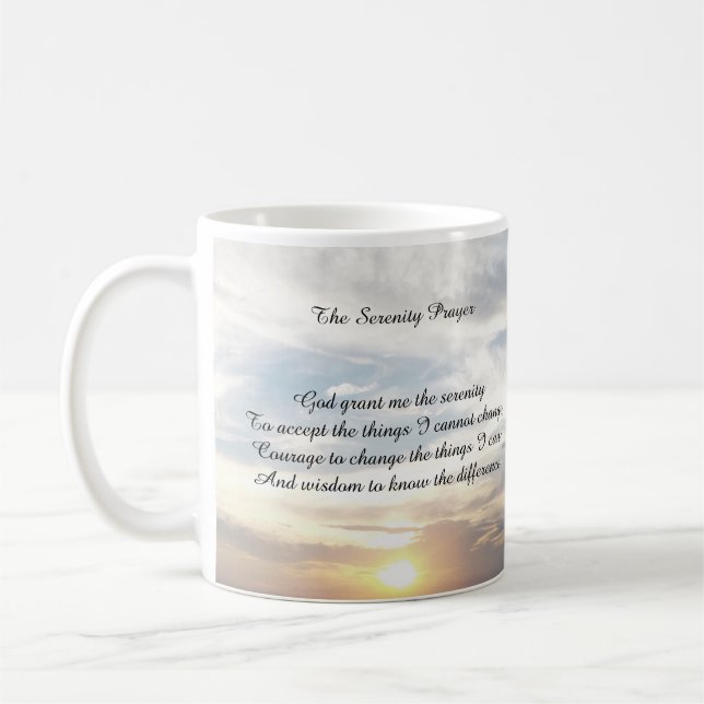 la tasse de prière de sérénité (Gauche)