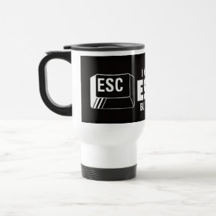 La tasse de voyage continuent à presser l'évasio