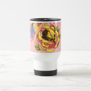 La tasse de voyage de conception de tatouage de