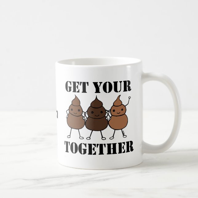 La tasse drôle de dunette de tasse faite sur (Droite)