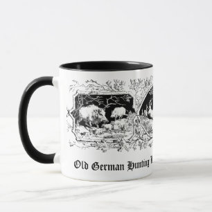 La tasse du chasseur démodé avec les cerfs communs