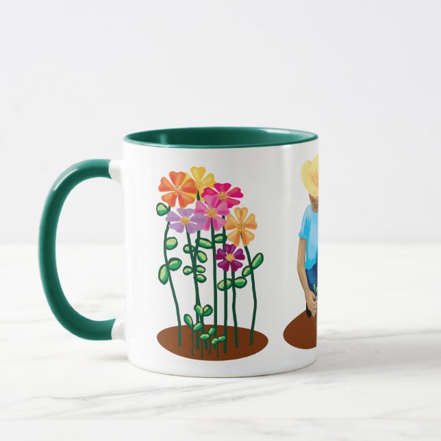 La tasse du jardinier de fleurs (Gauche)