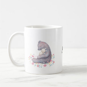 La tasse faite sur commande d'ours et de lapin a