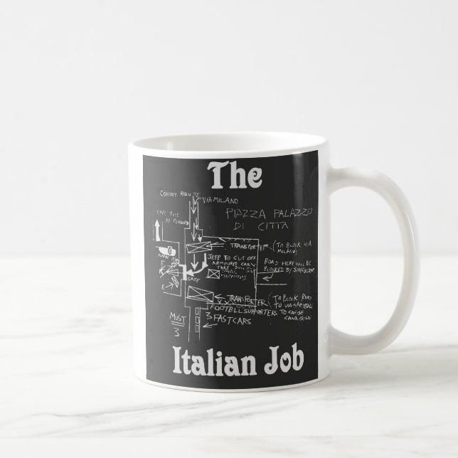 La tasse italienne de carte du travail