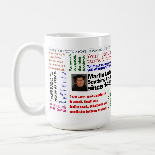 La tasse luthérienne d'insulte (Gauche)