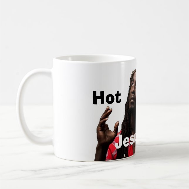La tasse noire chaude de Jésus (Gauche)