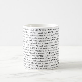 La tasse personnalisable des textes brillants de