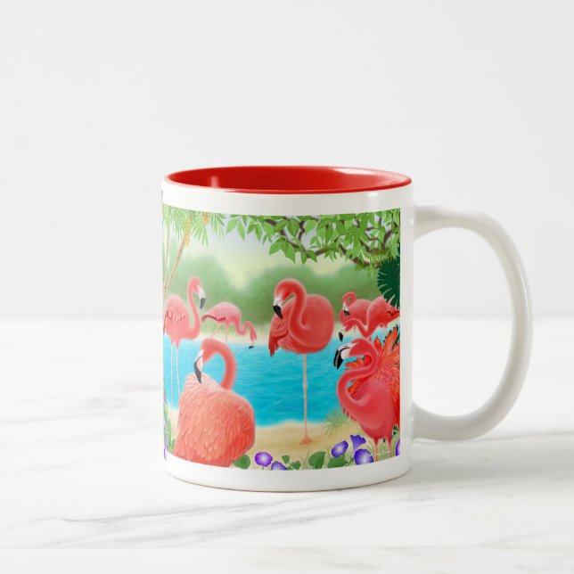 La tasse rose des Caraïbes de Flamant rose (Droit)