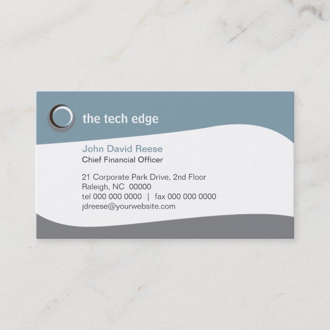 La technologie courbe le carte de visite 2 (Devant)