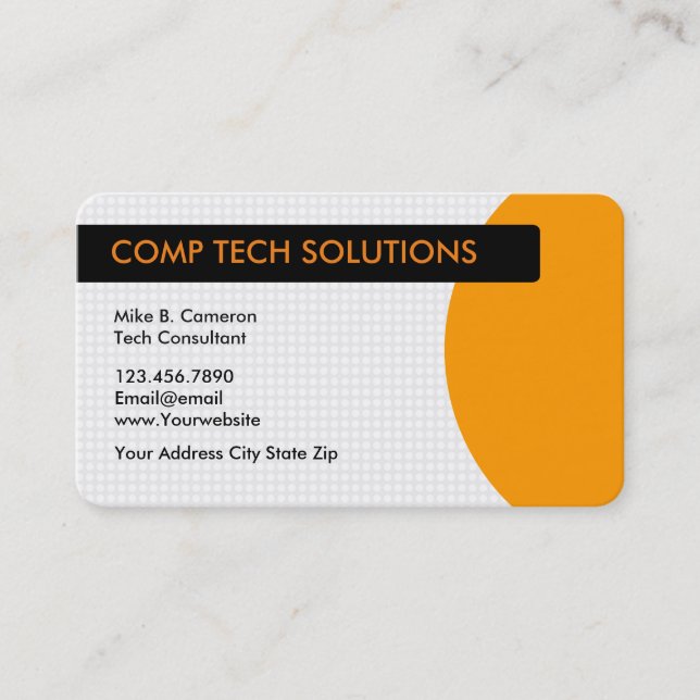 La technologie entretient le carte de visite (Devant)