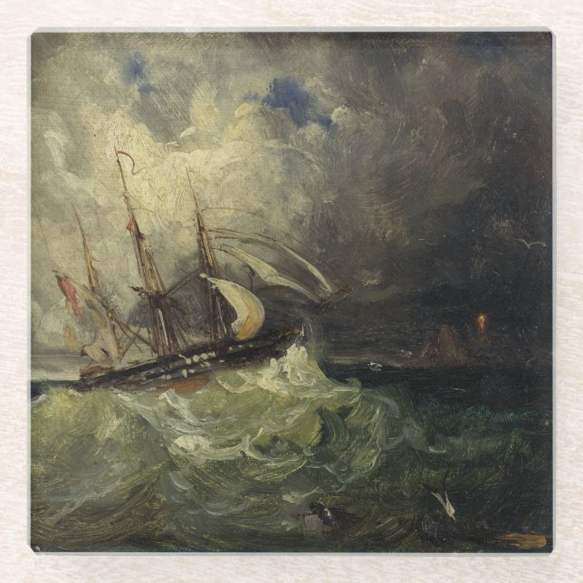 La Tempête – Félix Ziem Glass Coaster (Front)