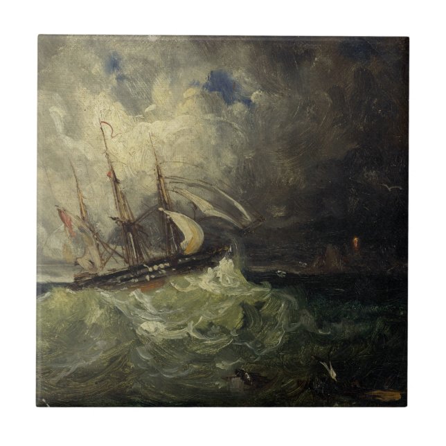 La Tempête – Félix Ziem Tile (Front)