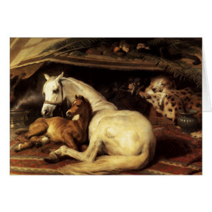 LA TENTE ARABE AVEC CHEVAUX ET ANIMAUX
