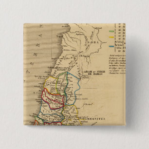 La Terre Sainte partagee en 12 tribus 2 Inch Square Button