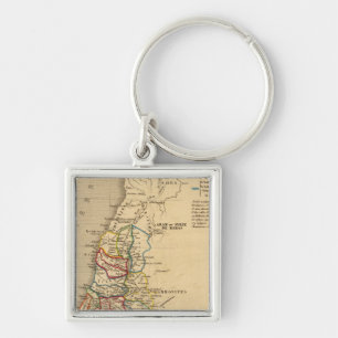 La Terre Sainte partagee en 12 tribus Keychain