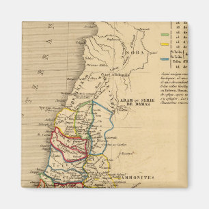 La Terre Sainte partagee en 12 tribus Magnet