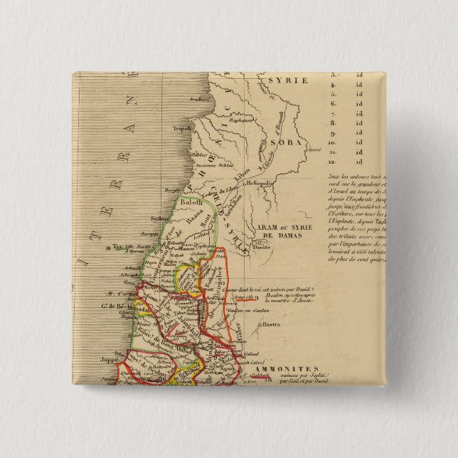 La Terre Sainte sous Salomon 2 Inch Square Button (Front)