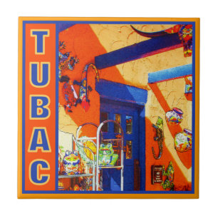 La tête de Taureau, carreau de céramique de Tubac
