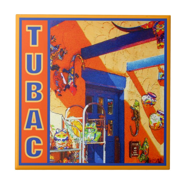 La tête de Taureau, carreau de céramique de Tubac (Devant)