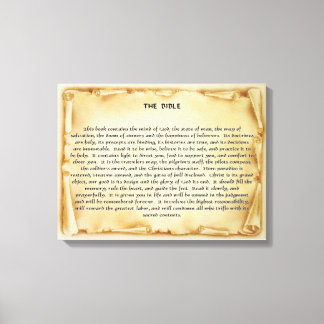 La toile de défilement de la Bible