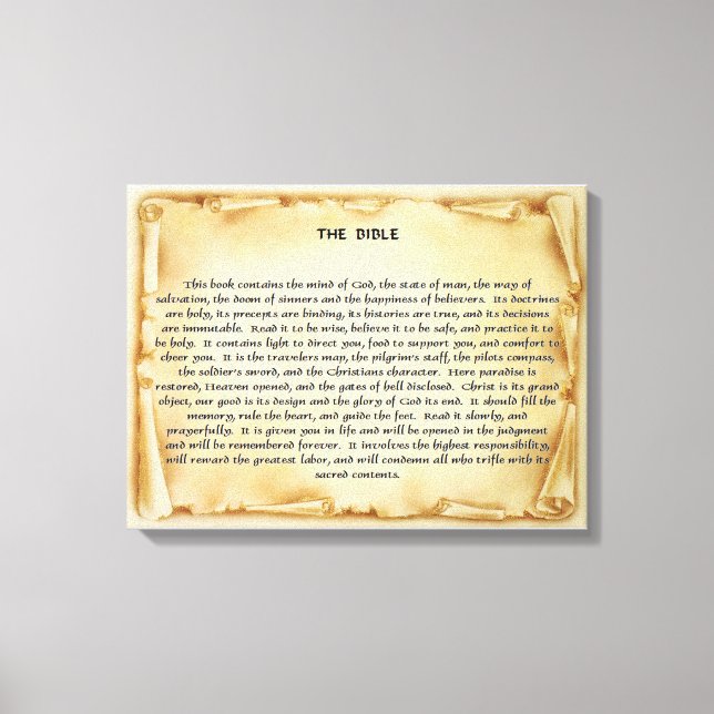 La toile de défilement de la Bible (Recto)