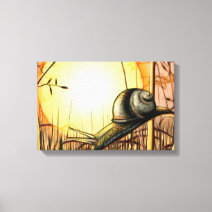 La Toile Enveloppée De L'Escargot Du Jardin