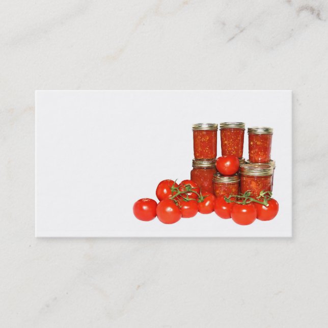 La tomate préserve le carte de visite (Devant)