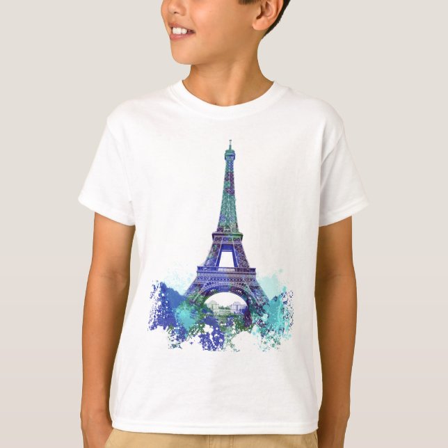 La tour Eiffel  colour splash T-Shirt (Front)