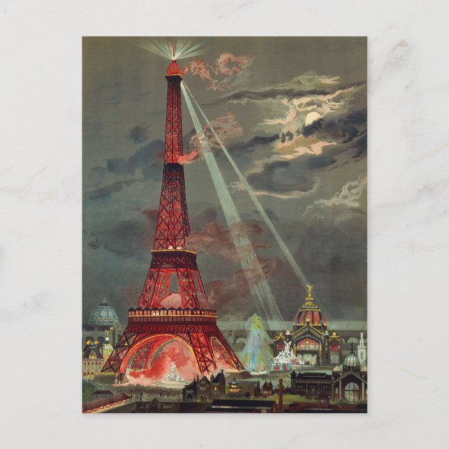 La Tour Eiffel en Carte postale rouge (Devant)