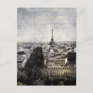 la tour eiffel postcard