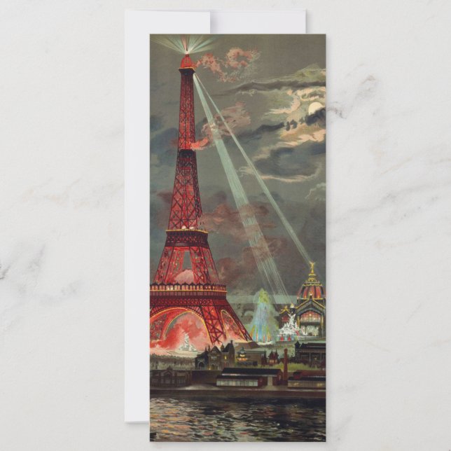 La Tour Eiffel sur invitation rouge (Devant)