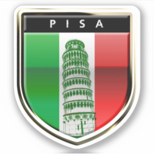 La Tour penchée du Sticker de Pise