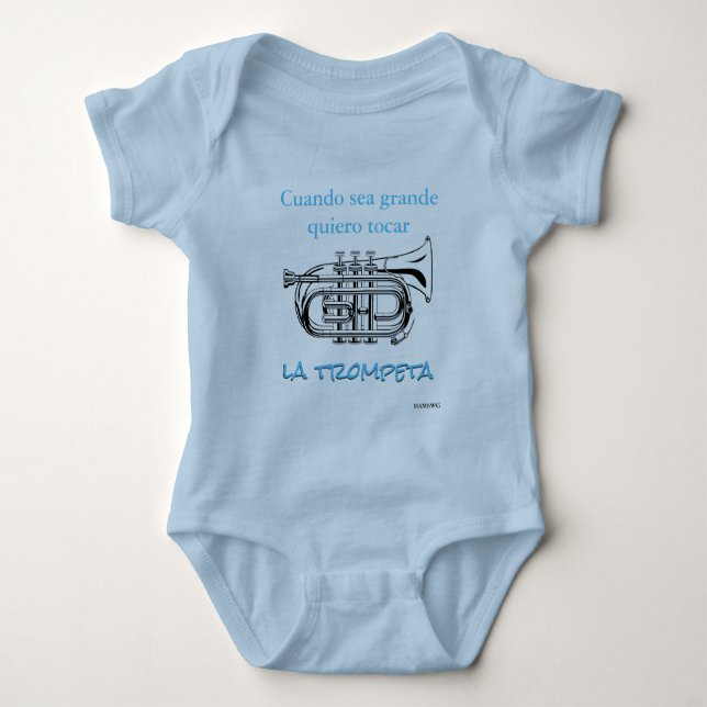 la trompeta baby bodysuit (Front)
